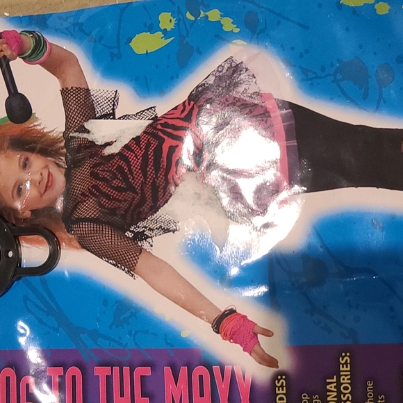 Halloween costume,  punk star, 80s med (8-10) with microphone NEW - Picture 4 of 7